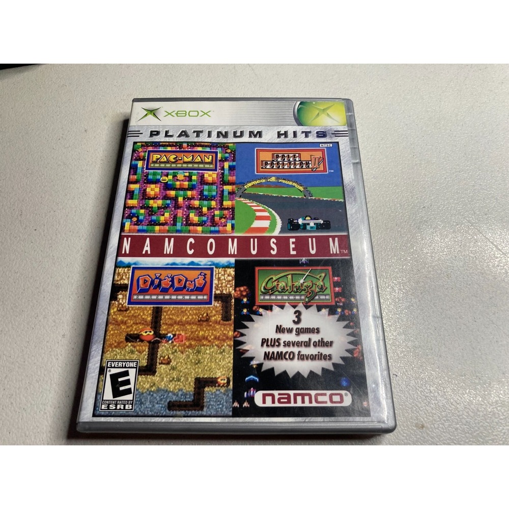 Namco Museum Microsoft Xbox 2002 Complete Arcade Pacman Galaga Dig Dug Platinum